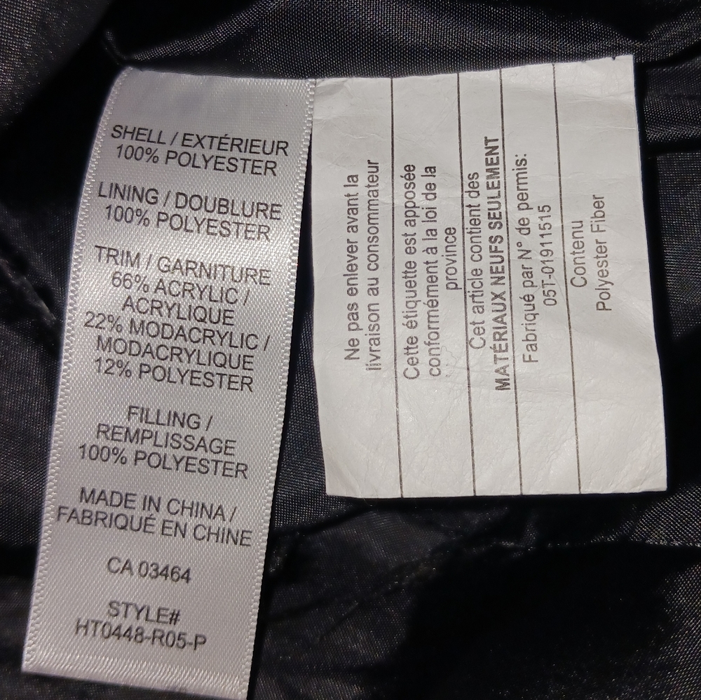 New Black Long Puffer Coat w. Fur Hood - Picture 14 of 14